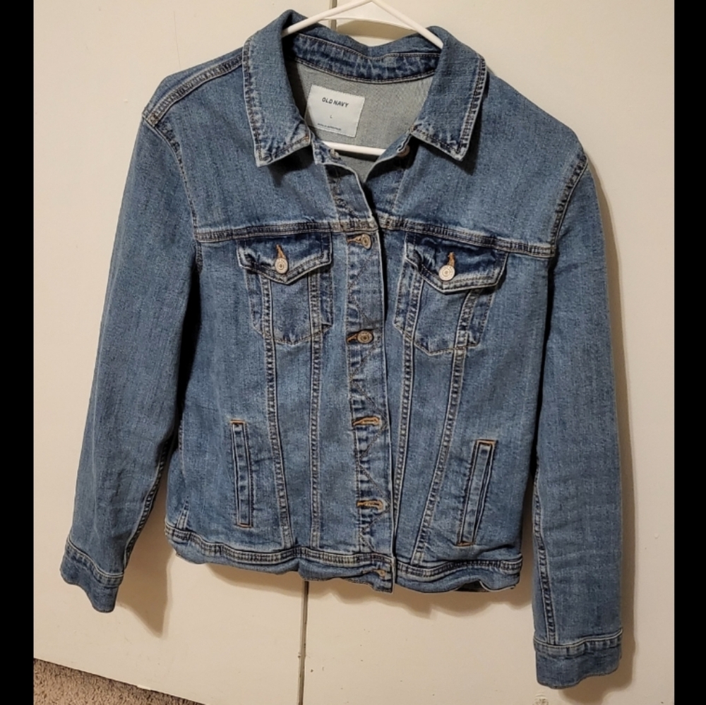 Old Navy Women's Blue Jean Jacket - Size L - EUC - discounted shipping!